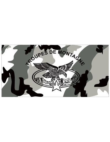 Serviette militaire troupes de montagne [GRIS]