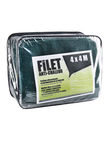 Filet anti-chaleur 4m x 4m - Anti-UV vert