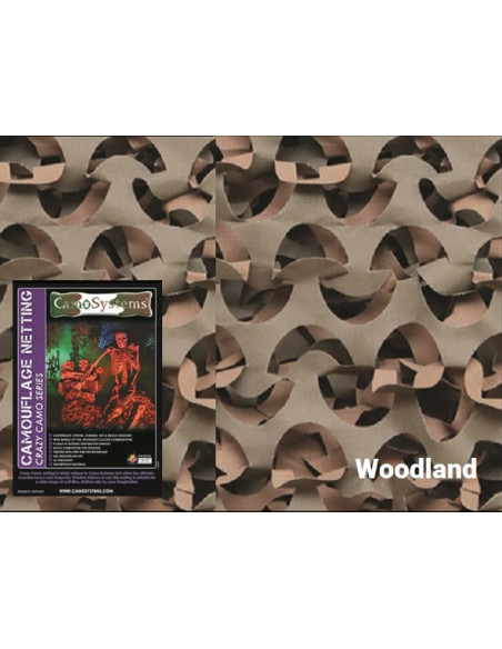 Filet de camouflage Anti-feu "Crazy Camo" Vert/Marron