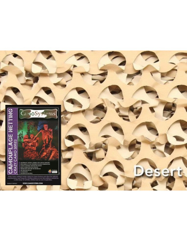 Filet de camouflage Anti-feu "Crazy Camo" Beige