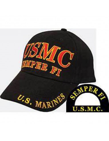 casquette noir USMC Semper FI
