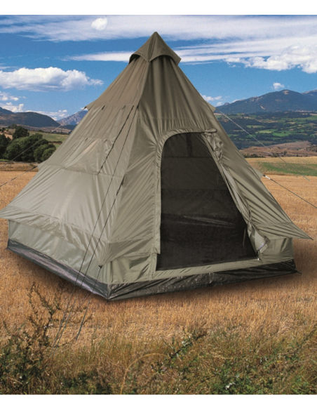 Tente Tipi Indienne Pour 3-4 Personnes, Tente De Camping En Plein Air  Oxford Pu Étanche, Installation Facile, Avec Double Porte En Maille  230x230x220 Cm - Tentes - AliExpress