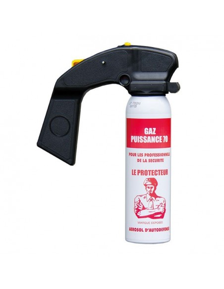 Aérosol anti-agression- bombe lacrymogène Gaz PUISSANCE 70 100 ML POIGNEE