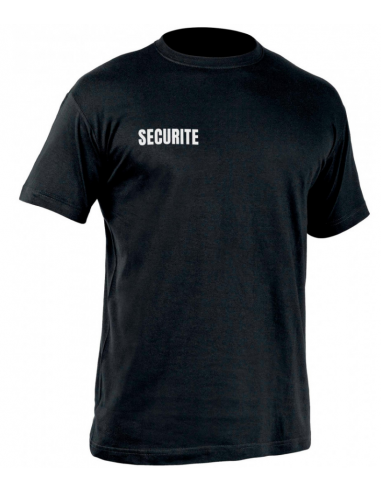 Tee shirt Sécurité Noir - 100% Coton