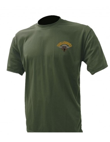 Tee Shirt militaire troupe aéroportées kaki