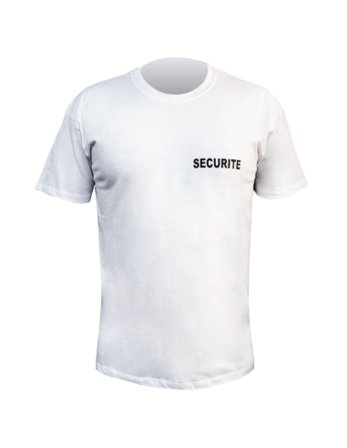 Tee Shirt Sécurité Blanc - 100% Coton
