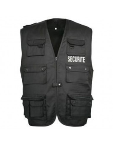 Gilet reporter noir SECURITE