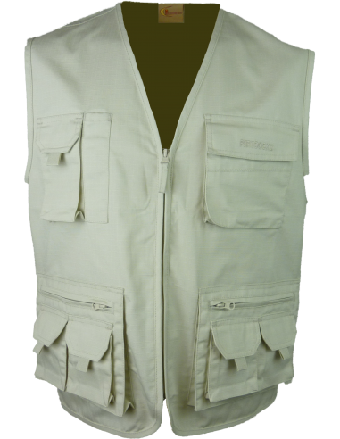 Gilet reporter Ripstop Beige