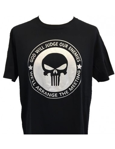 T-shirt  Jersey noir + Punisher Argent