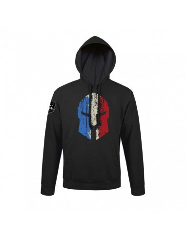 Sweat-shirt SPARTAN TRICOLORE Noir