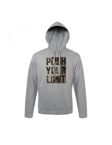 Sweat-shirt PUSH YOUR LIMIT Gris Chiné