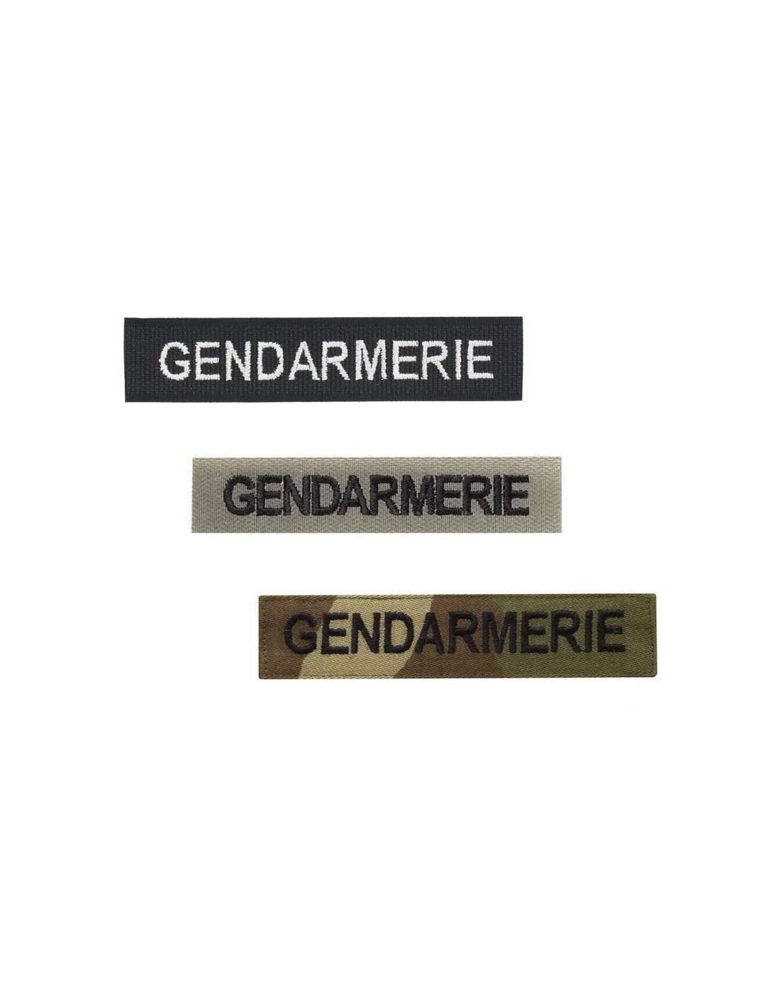 Bande patronymique Gendarmerie brodée