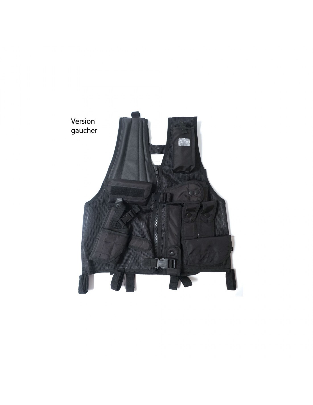 Gilet tactique Intervention avec Holster Droitier ou Gaucher- DAN