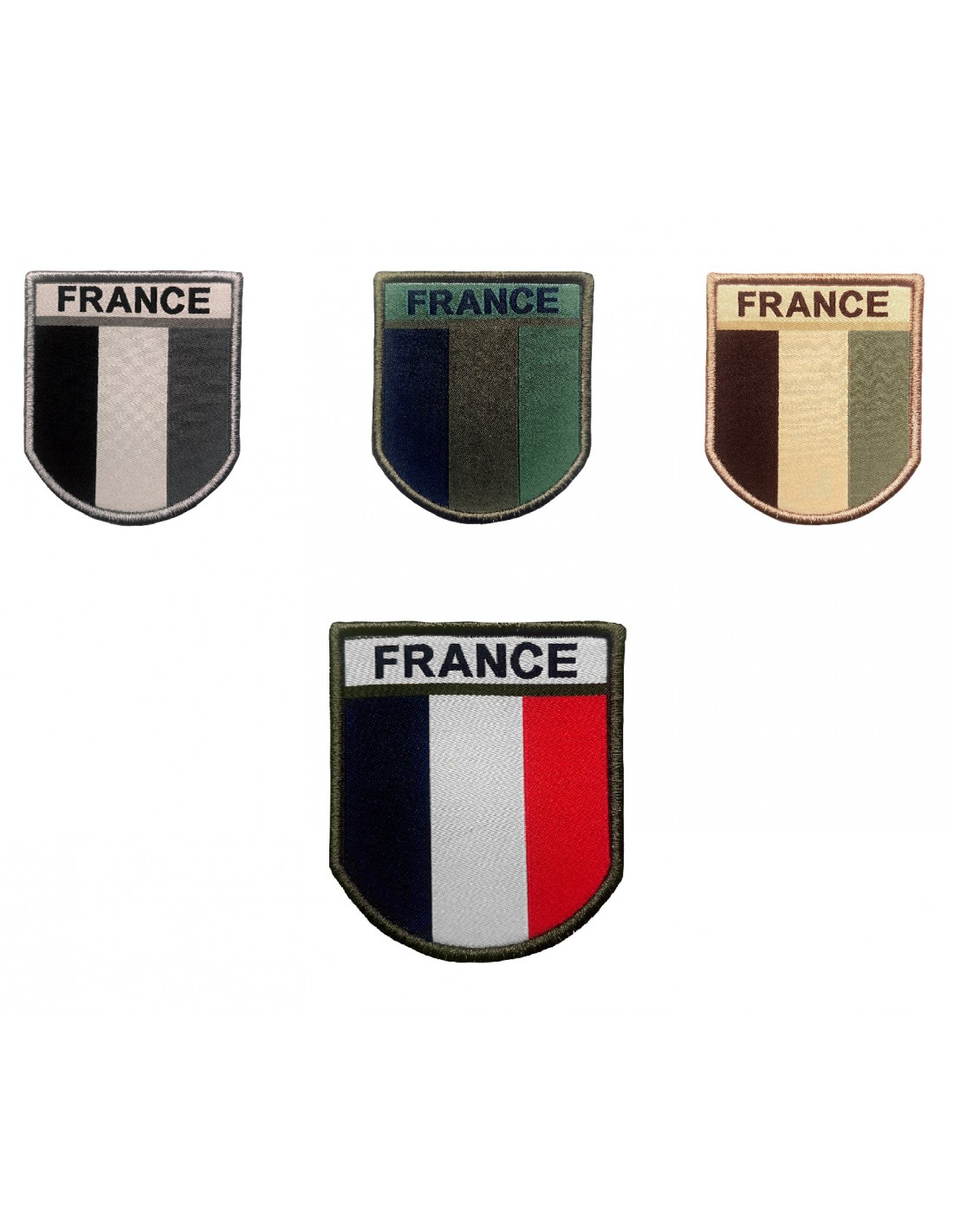 Ecusson TRICOLORE FRANCE MILITAIRE brodé 