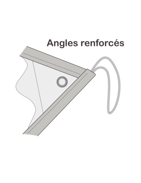 Filet de camouflage triangulaire 80% d'ombrage angles renforcés