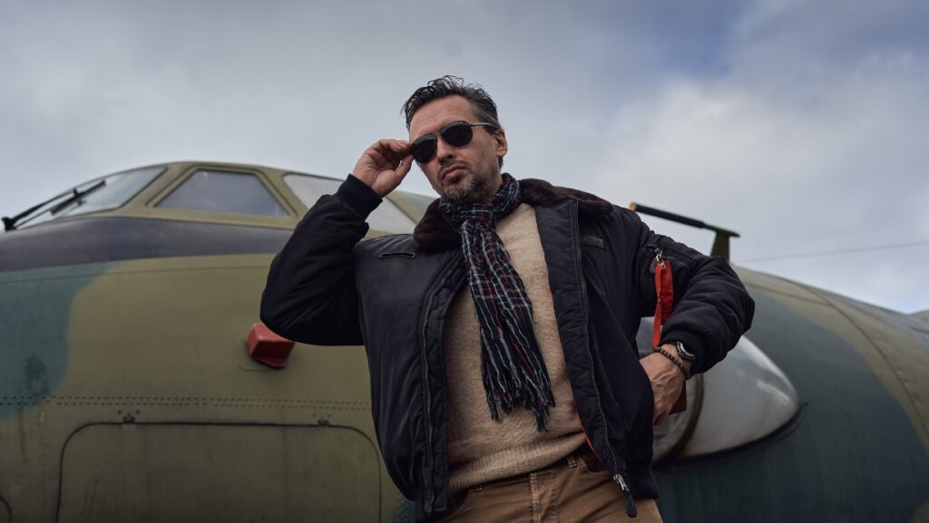 un blouson aviateur